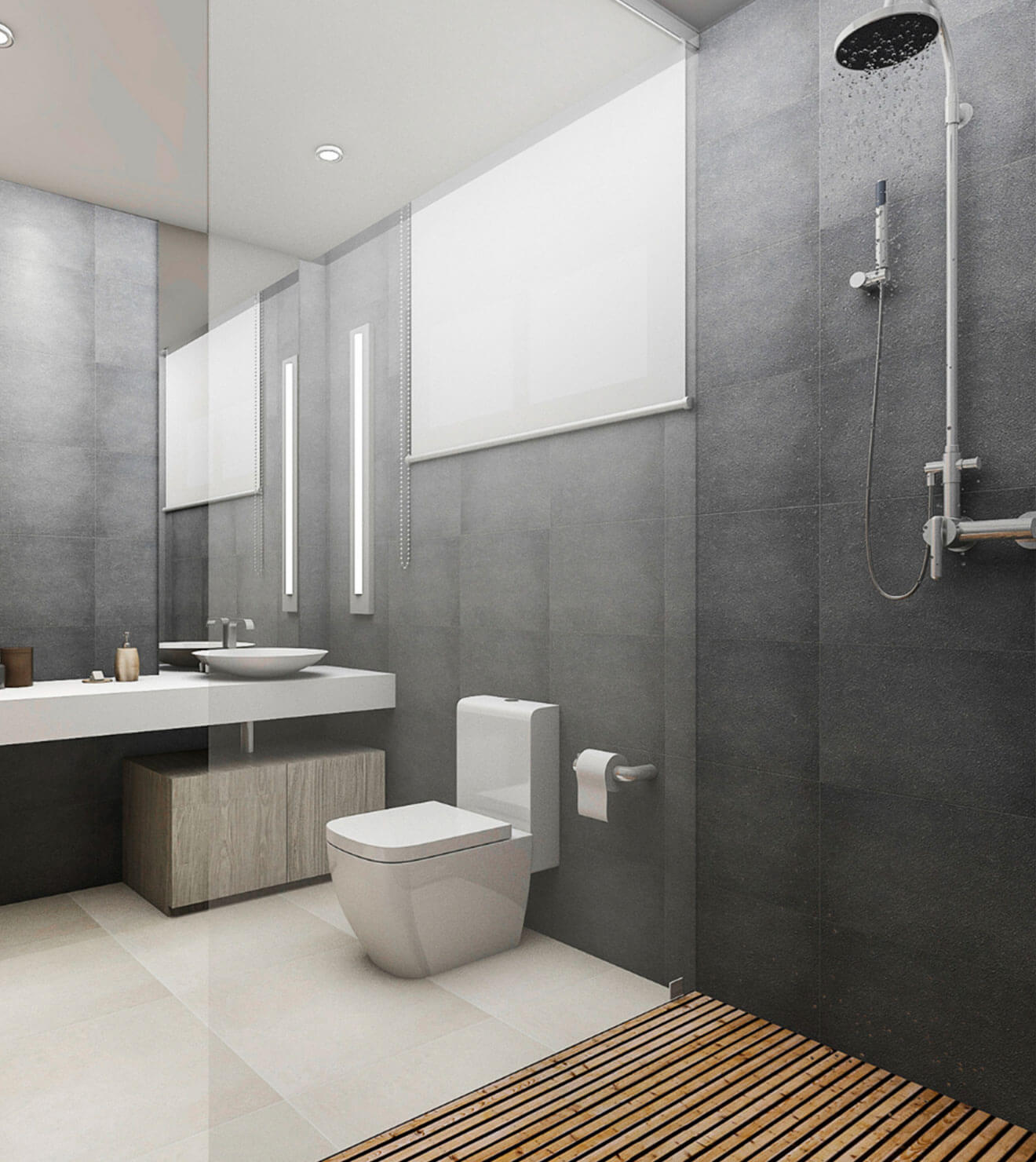 Sparkling clean bathroom after using Powerit’s eco-friendly toilet cleaner