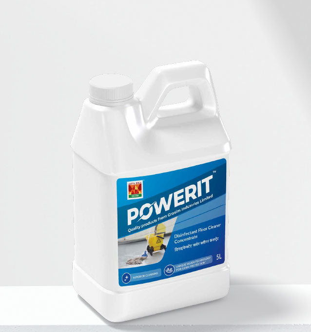 Powerit Disinfectant Floor Cleaner bottle front view