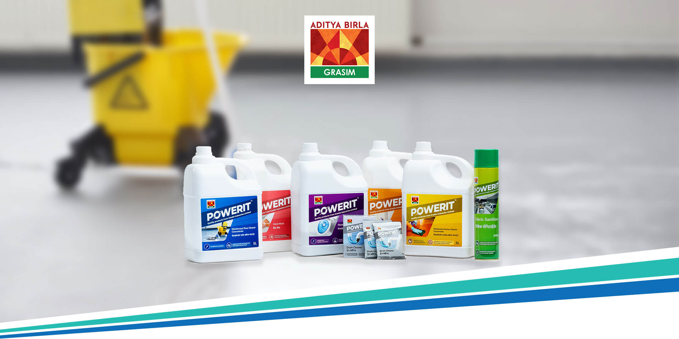 POWERIT range by Grasim Industries Limited leading in Disinfectants & Cleaning Chemicals